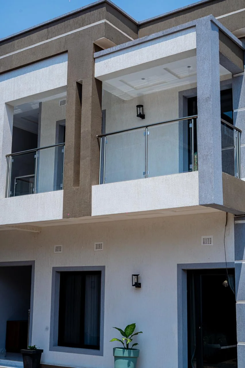 An upper-floor balcony